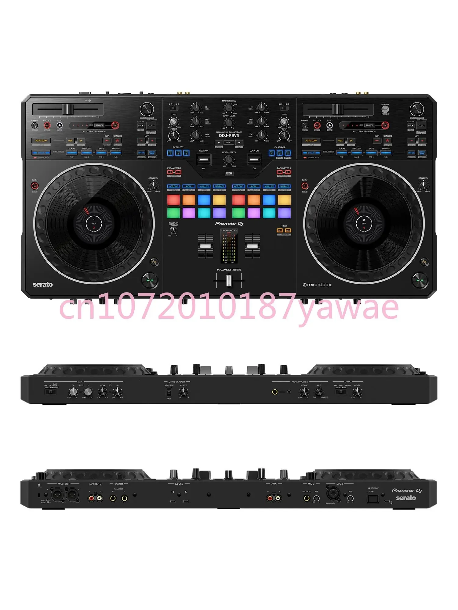 Pioneer Ddj-Rev5 Digital Dj Disk Recorder Controller Rub Disc Layout Dual Software