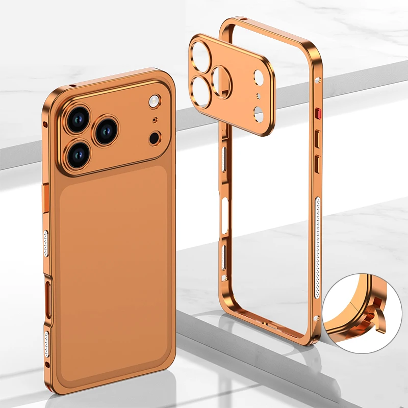 Premium Aluminium Alloy Metal Frame Bumper with Camera Protector Cap Cover