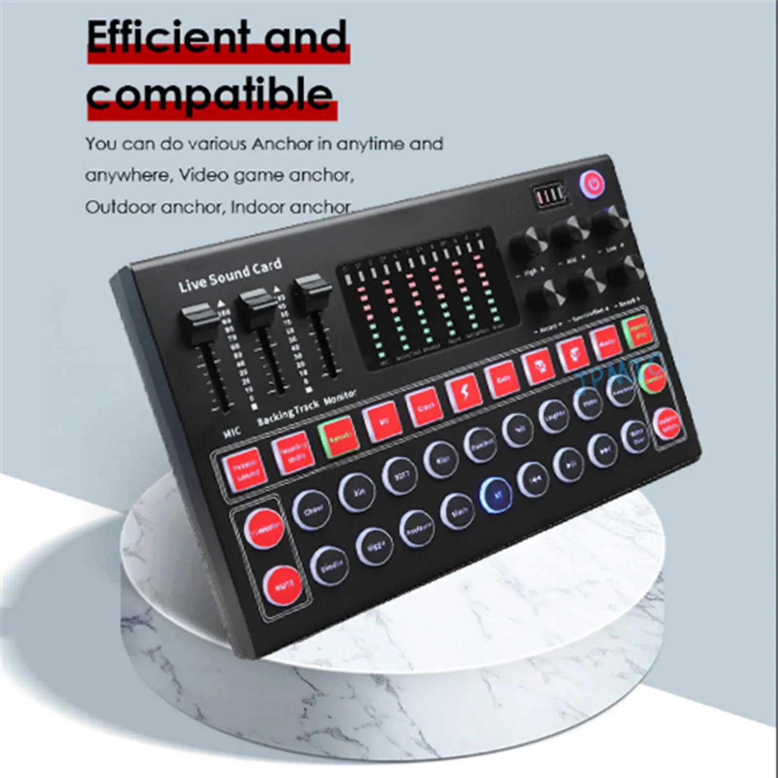 M9 Sound Card Mixer Board Noise Reduction External USB Audio Interface