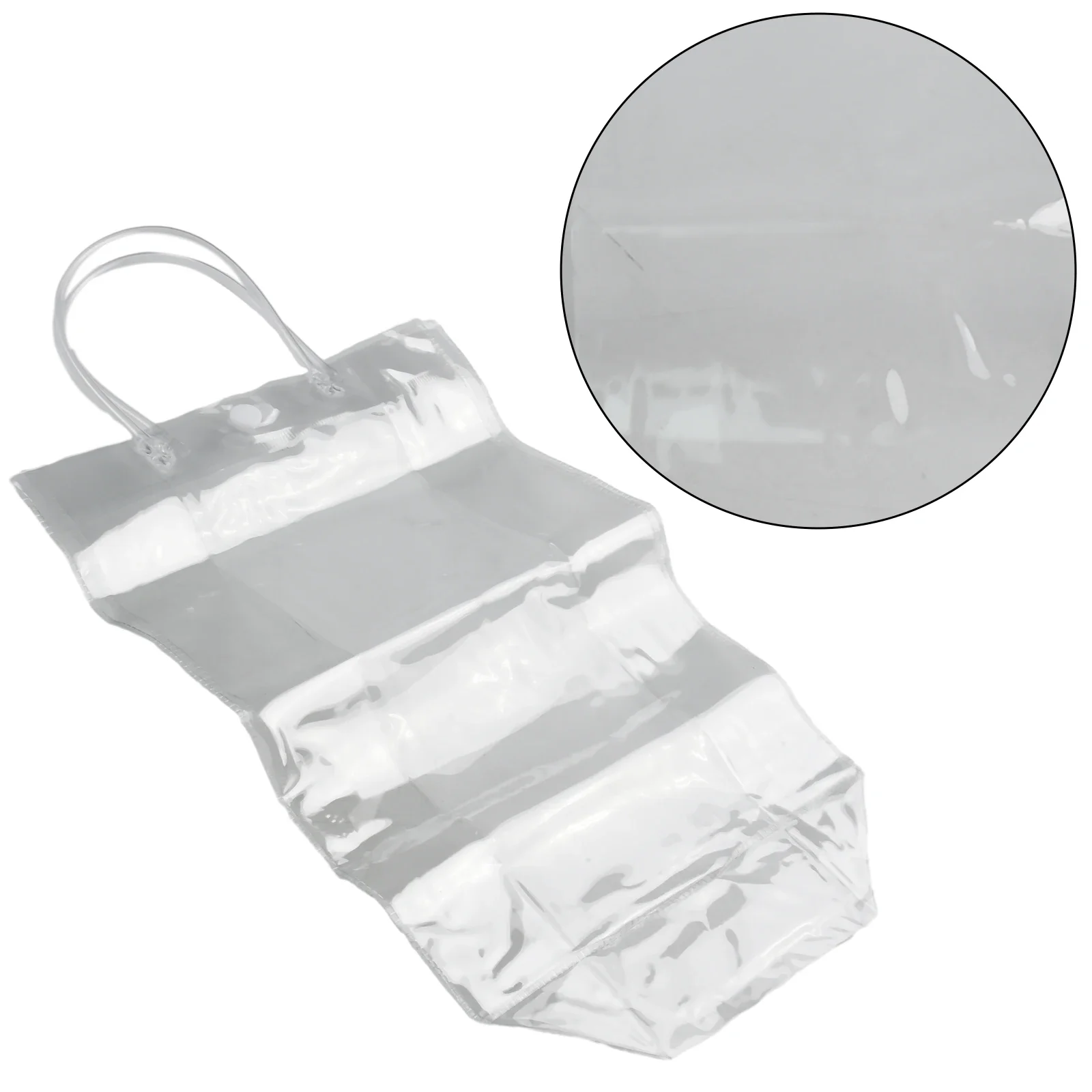 Ice Wine Bag PVC Transparent Cooler Bag Transparent Ice Bucket Wine Champagne Bottle Cooler Kitchen Bar Supplies