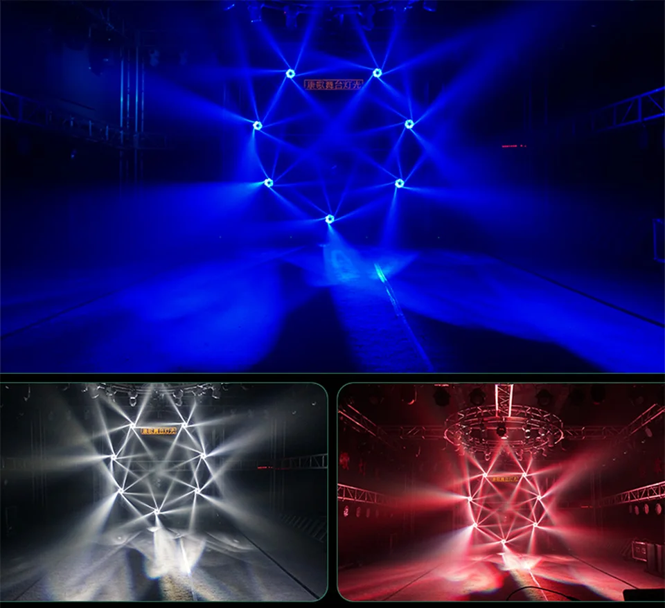 6x15W RGBW Moving Head Laser Light Led 4in1 Bee Eyes Stage Wash Beam Lights 18/2