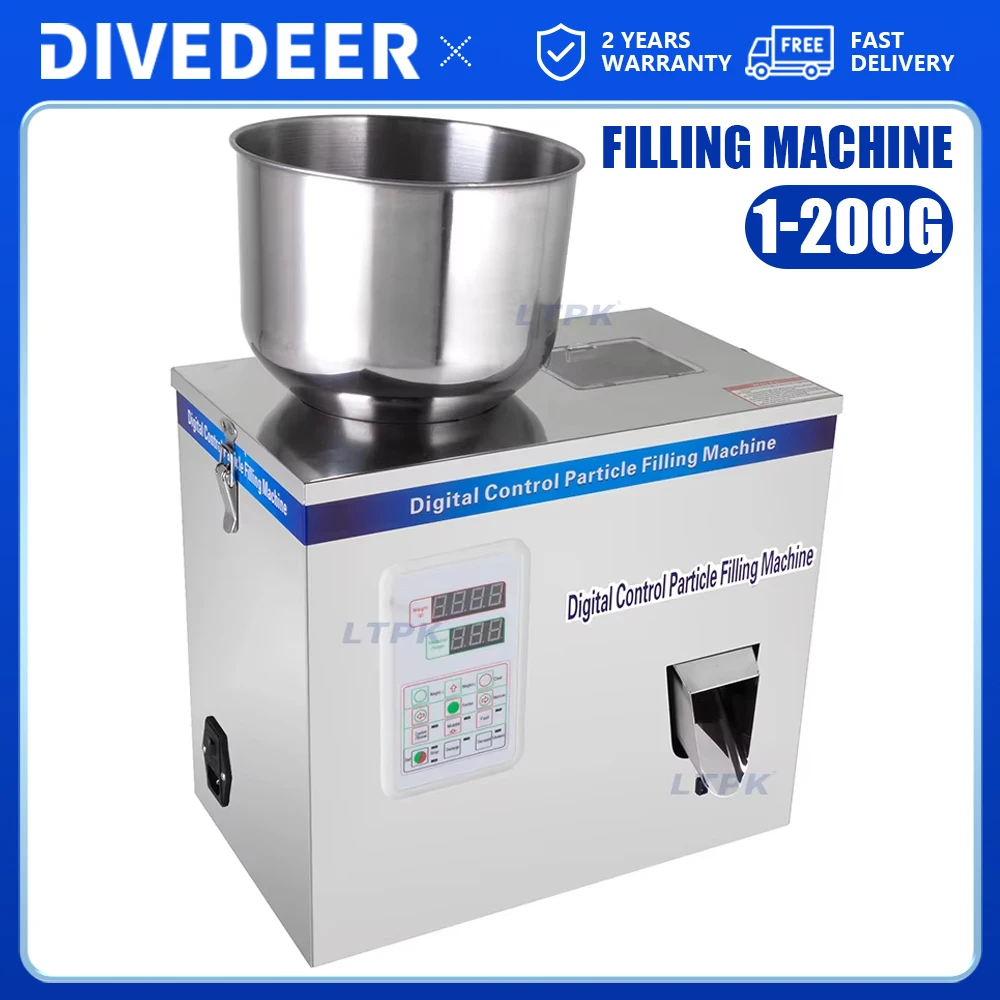 DIVEDEER 200G Quantitative Dispenser Small Intelligent Filling Machine Electronic Measuring Hardware Quantitative Dispenser