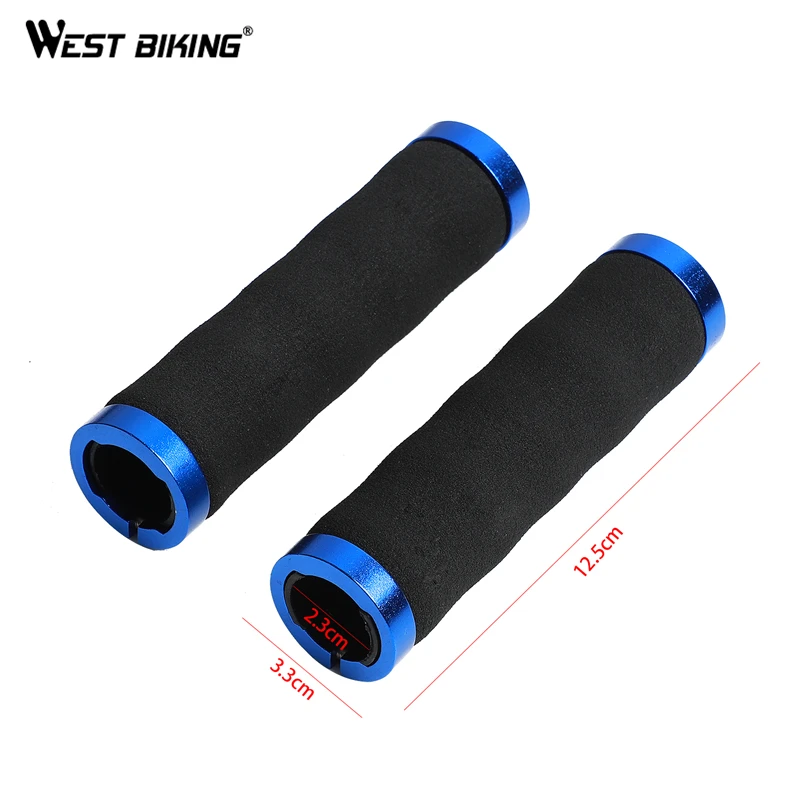 WEST BIKNG Bicycle Rubber Grips Non-Slip Rubber Bicycle Handlebar Grips Double Aluminum Lock on Locking Bicycle Handlebar Grips