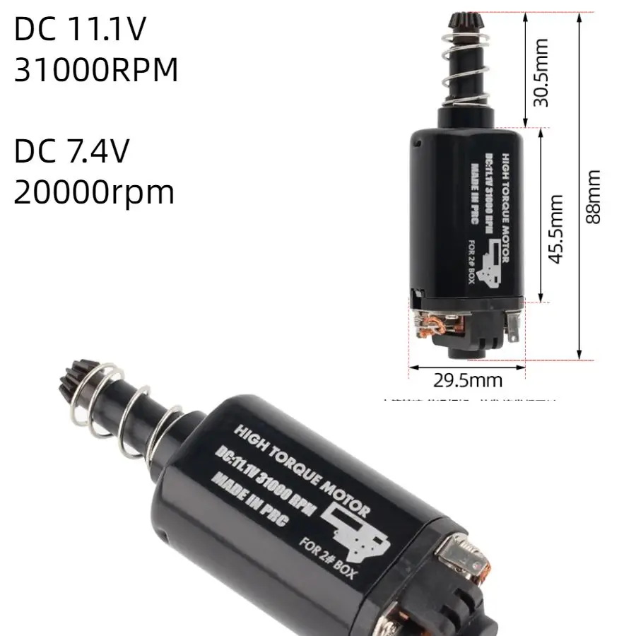 

11V 31000 rpm motor 480 wet pressure magnet high torque High speed long and short axis toy motor