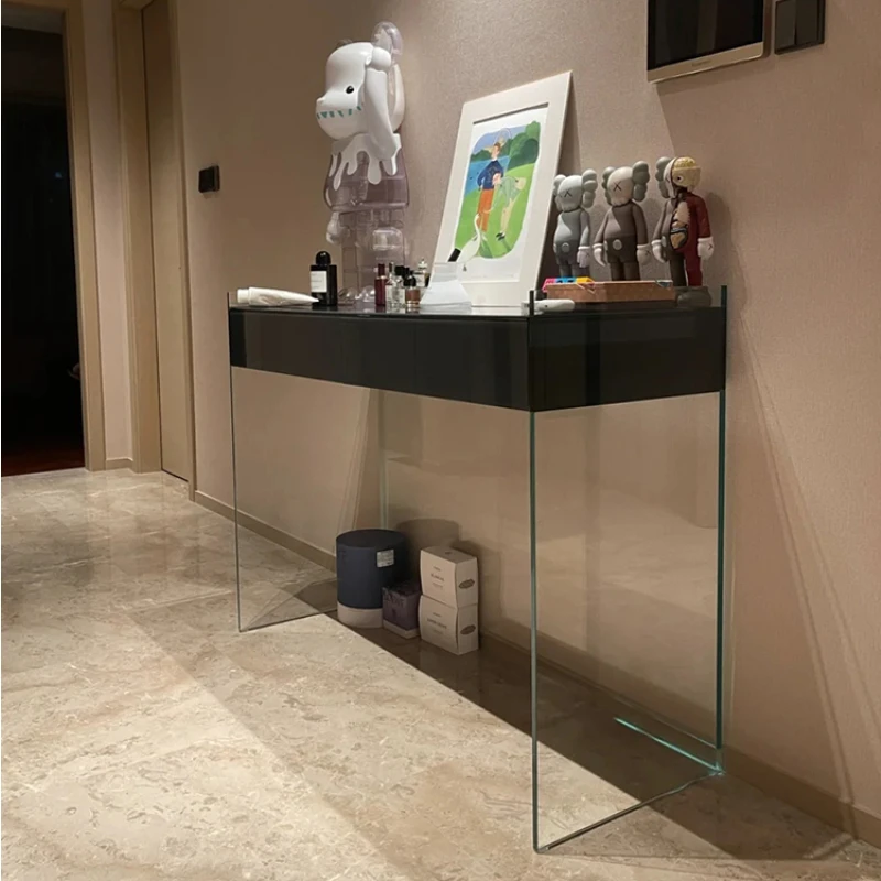 Glas Suspension Cabinet Internet Celebrity Acrylic Porch Cabinet Italian Simple Modern Console Ins Style Lobby Curio Cabinet acrylic simple cup rack dining side cabinet water cup rack cup storage rack bar counter desktop coffee cup storage rack