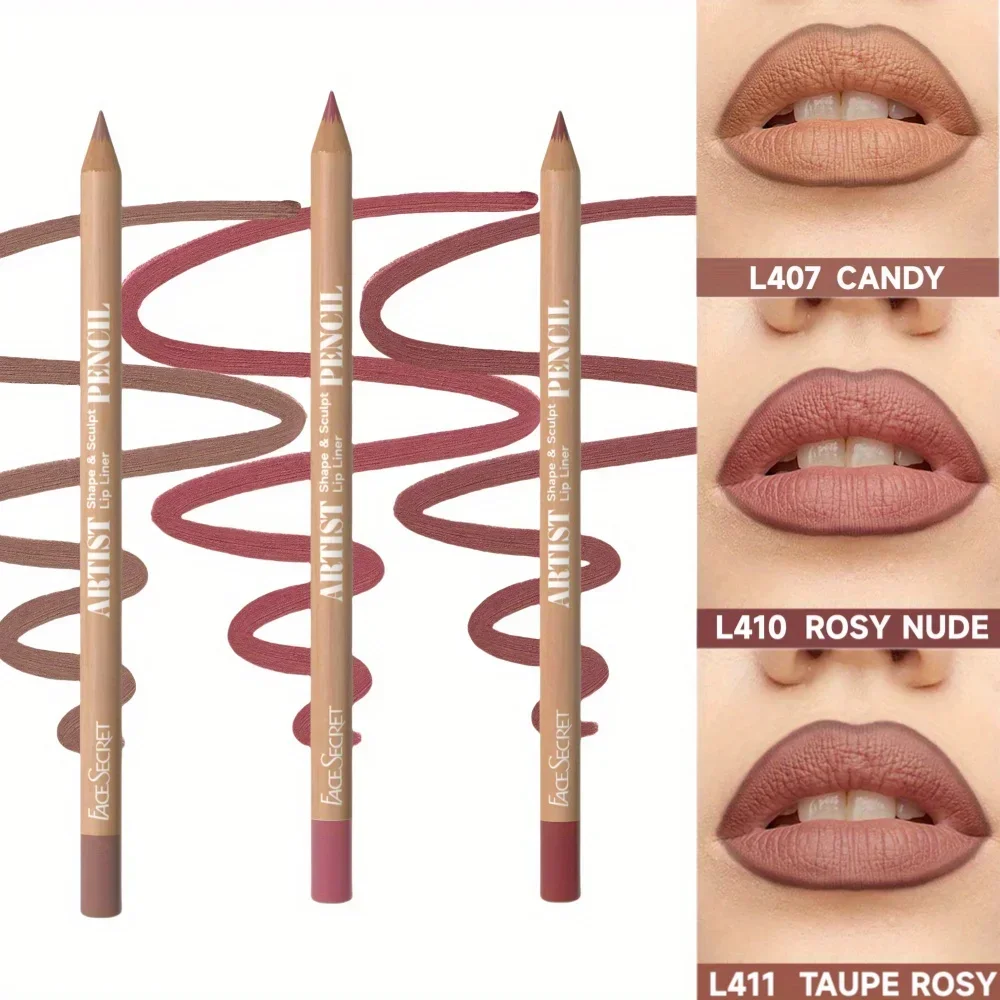 3 Pcs Lip Makeup Set Matte Lipliner Long-lasting Waterproof Matte Lipliner Matte Velvet Lipstick Pen Lip Makeup Cosmetics 2
