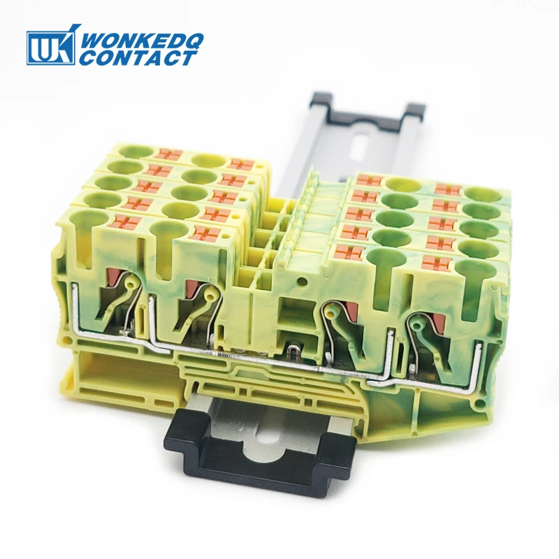 10pcs PT6-QU drücken in klemme block 6mm ² elektrische kabel verbinden pt 6-quattro din rail 4 drähte verdrahtung stecker – Detail 2
