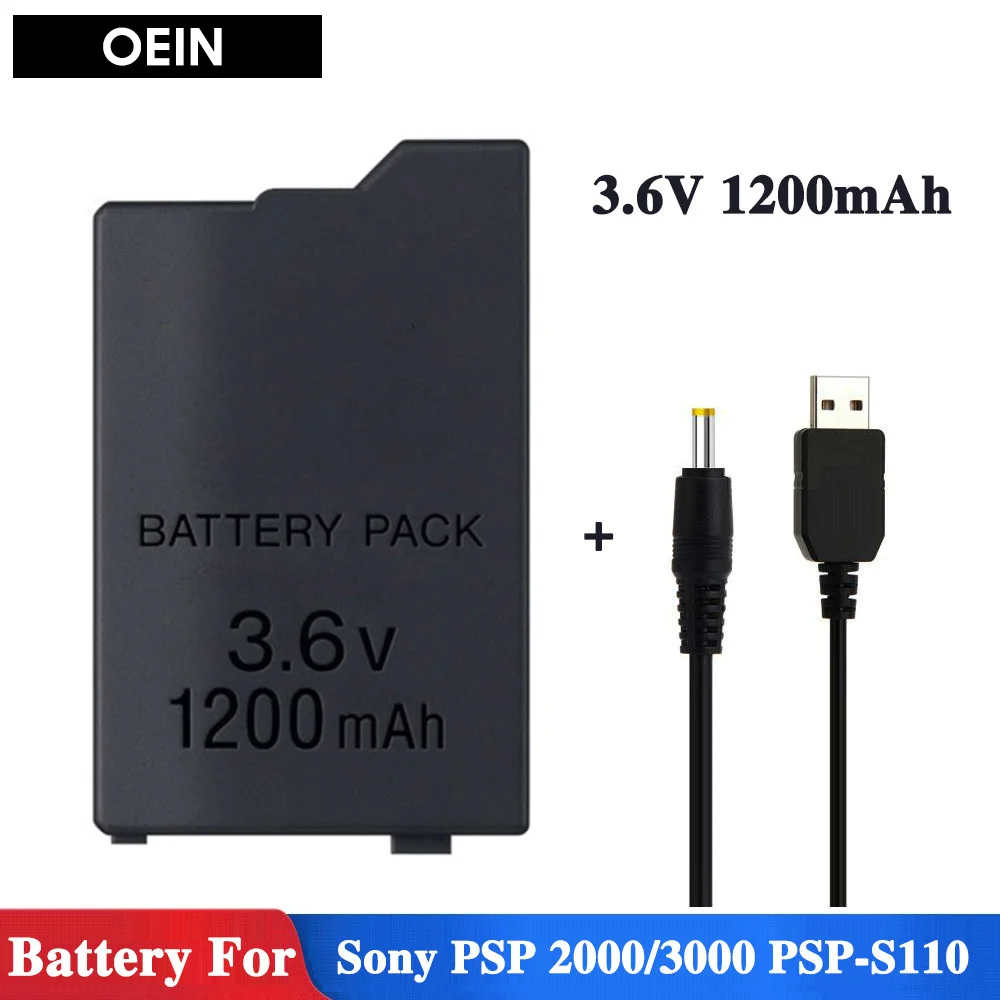 1200mAh36VReplacementPSPBatteryforSonyPSP2000PSP3000PSPS110