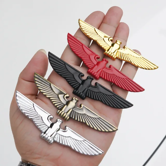 3D Chrome Flying Eagle Hawk Emblem Decal Car Styling Stickers For Universal Cars Rear Trunk Motorcycle Decoration Accessories