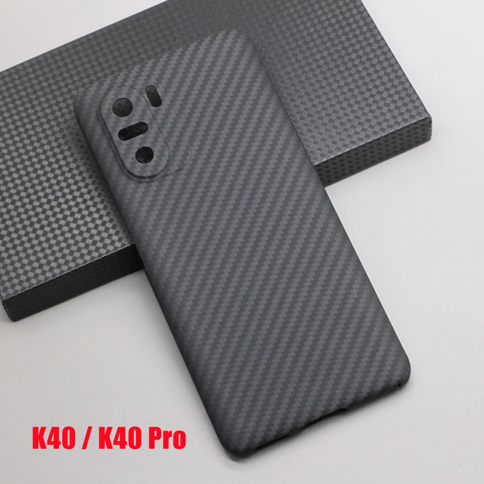 Amstar Pure Carbon Fiber Phone Case for Xiaomi Redmi K50 K40 Pro Game Enhanced Edition K40S Ultra-thin Aramid Fiber Cover Case