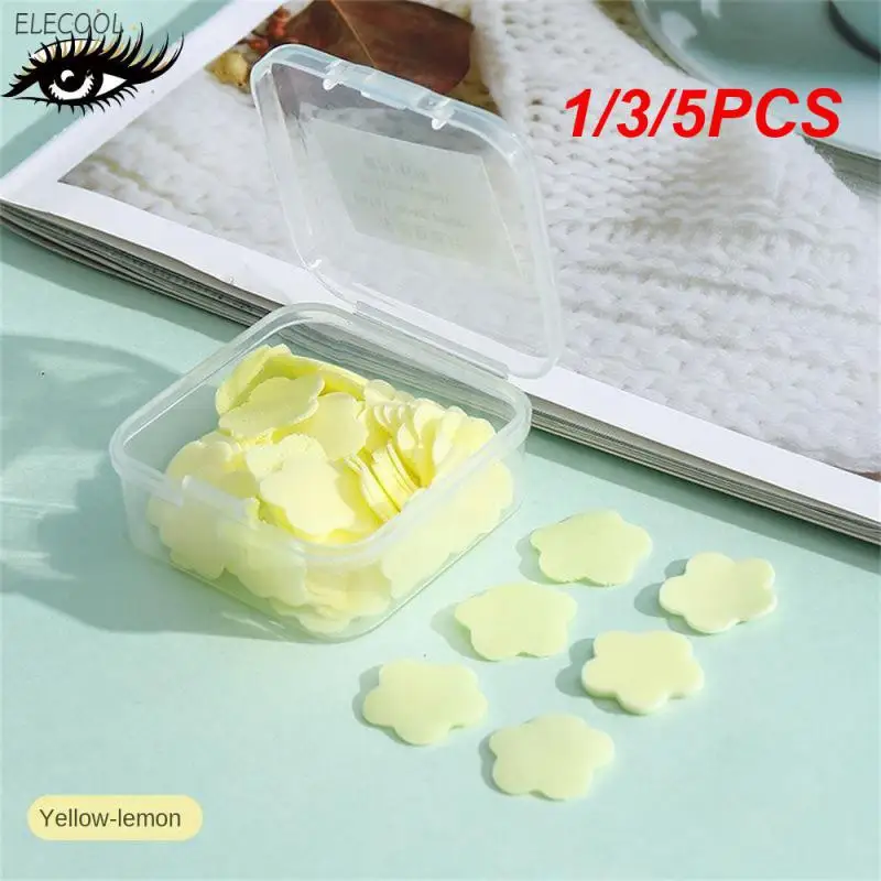 

1/3/5PCS Color Soap Paper for Travel Soap Washing Hand Bath Cleaning Scented Slice Sheets Flower Shape Foaming Paper Soap Dishes