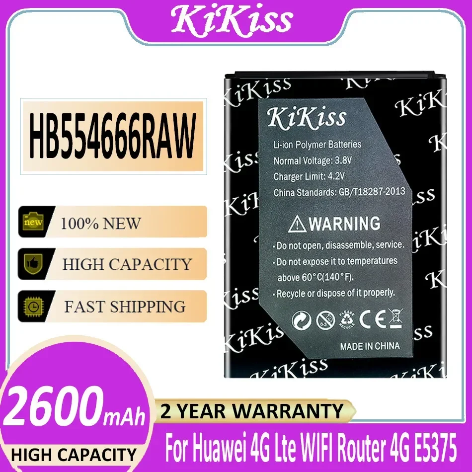 Kikiss Per Huawei Hb554666Batteria Raw 2600Mah Per Huawei 4G Lte Router Wifi E5372 E5373 E5375 Ec5377 E5330 Batterie Batteria