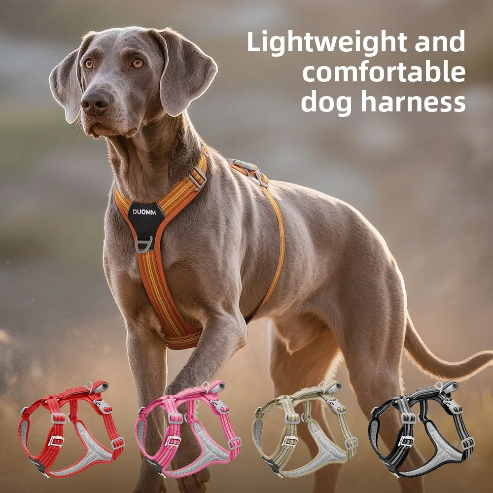Premium Reflective Dog Harness with Dual Handles & Quick Release Buckle, Adjustable and No-Pull Design