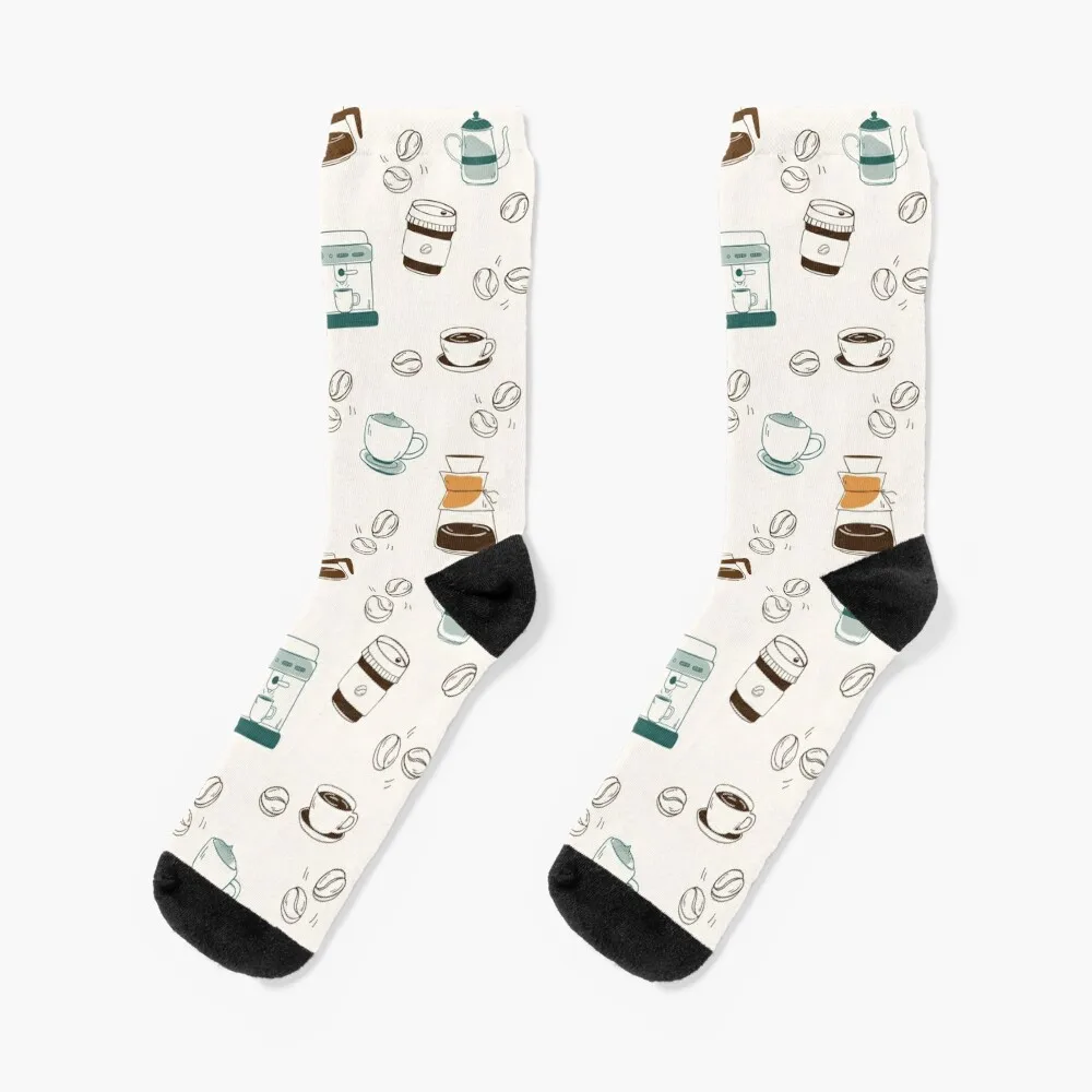 Coffee Pattern Socks Run kids anime Socks For Man Women's