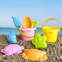 4/8 Piece Beach Toy Set for Kids Soft Rubber Play Sand Tools Sand Bucket Beach Shovel Toy Summer Children Playing with Sand Toys