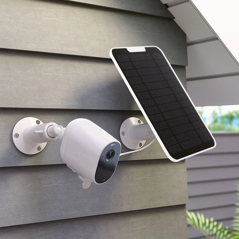 Arlo 에센셜 스포트라이트 XL 스포트라이트용 태양 전지 패널 충전기, 마이크로 USB 충전 케이블, 5W, 9.8ft, 1/3 개