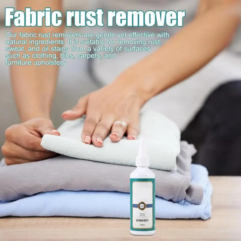 Rust Remover For Clothes 100ml Fabric Rust Stain Remover For Shoes Blood Stain Clothing Cleansing Agent Tools Remove