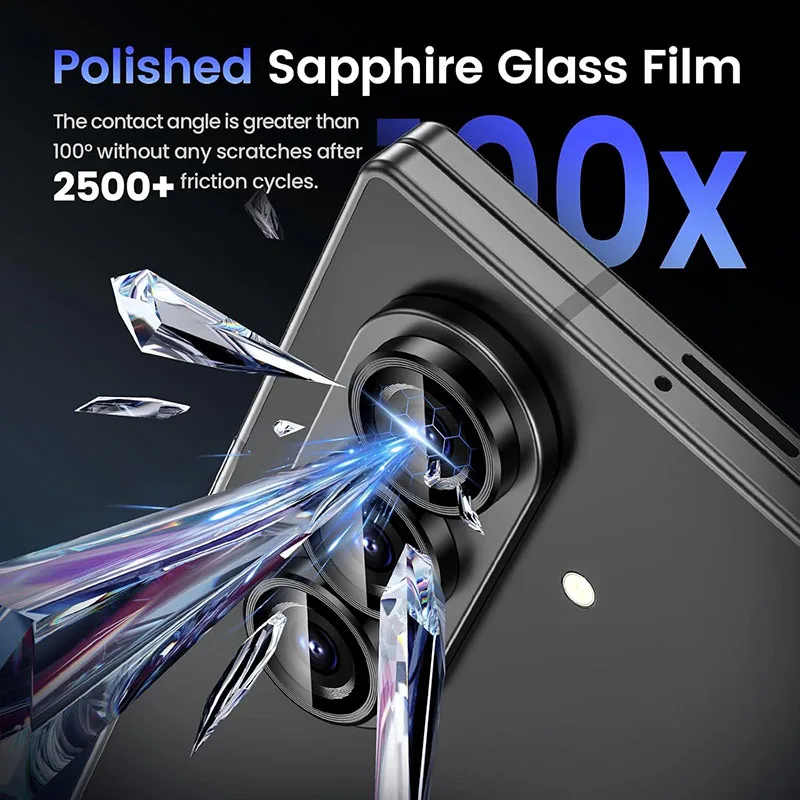 Premium Aluminium Alloy Tempered Glass Camera Lens Protector