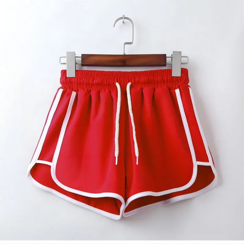 Summer Women's Running Shorts Elastic Drawstring Waist Sports Pants Quick-drying Fitness Casual Shorts Running Hot Pants