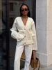 Women Classic Solid V Neck Pocket Cardigan Casual Long Sleeve Single-breasted Sweater Fall Fashion New Lady Commuting Streetwear 1