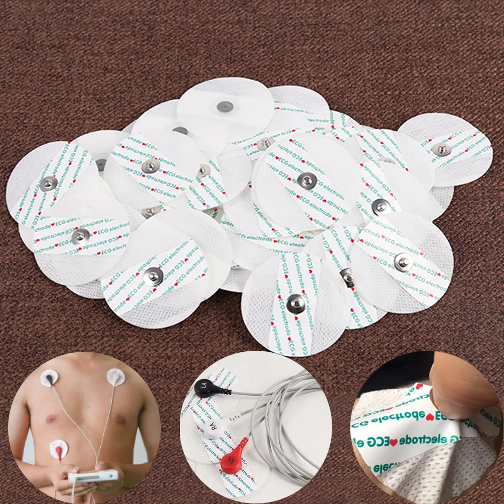 ECG electrode patch medical disposable ECG accessories non-woven electrode pad adhesive circular patch