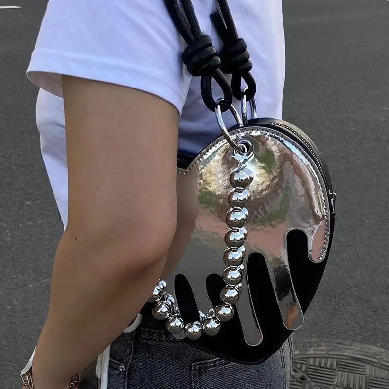

Chain Heart Shoulder Underarm Bag Handbag Shoulder Bag Messenger Storage Bag Mobile Phone Bag Large Capacity for Girl Gift