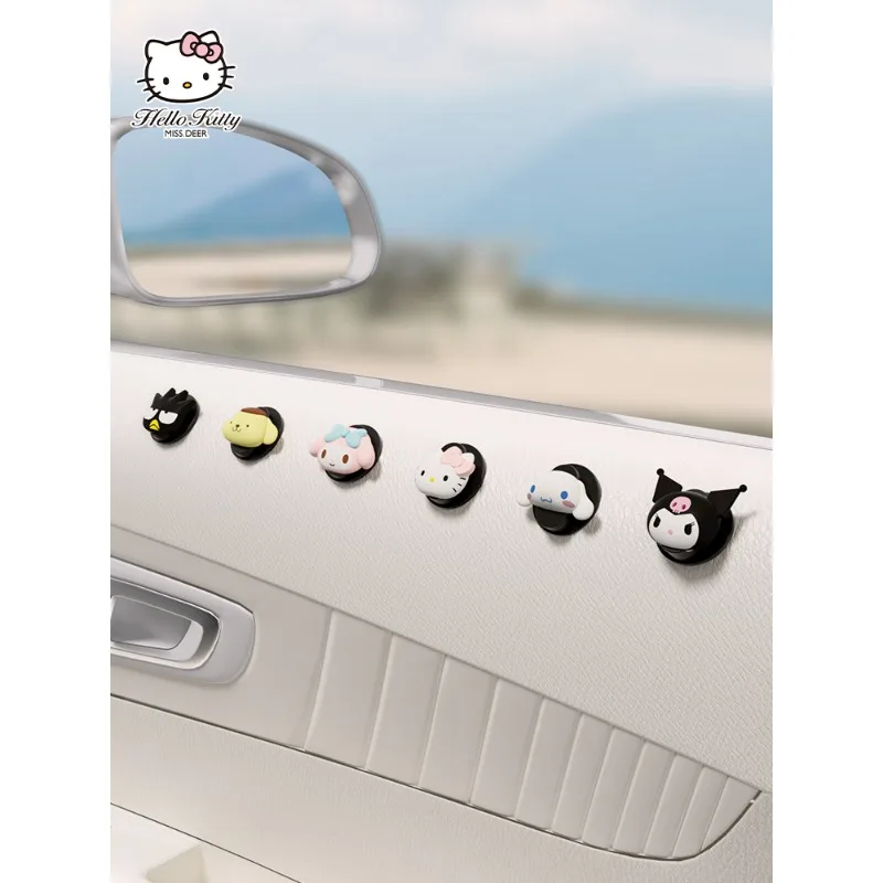 

Sanrio Cinnamoroll Kuromi Car Hook Front Row in Car Multifunctional Storage Hook Cute Cartoon Co Pilot KTcat Hook Holiday Gift