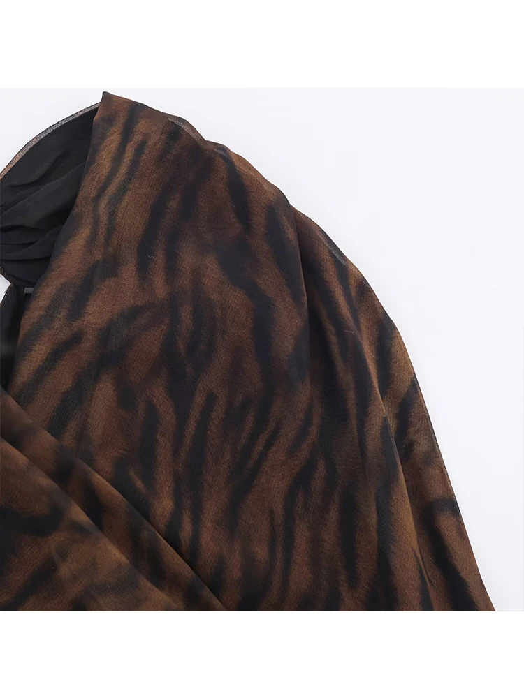 Women's Dress Sleeveless Short Dresses 2025 Woman Animal Print Backless Bow Knot Womens Dresses Street Sexy Party Dresses ﻿