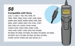 Enhanced Camera Time Lapse Intervalometer with LCD Timer and Remote Shutter Release (TR90 S8 For Sony)