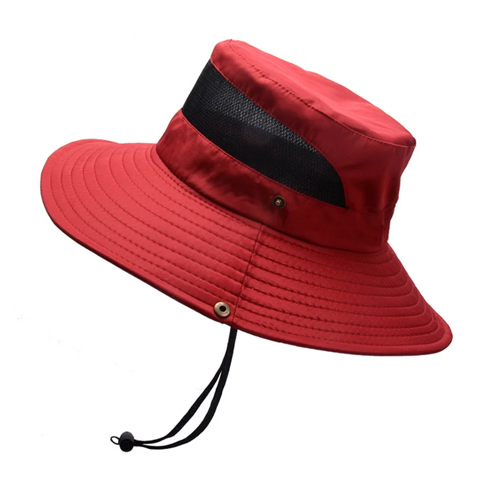 Unisex Summer Men Mesh Breathable Bucket Hat Anti-UV Fishing