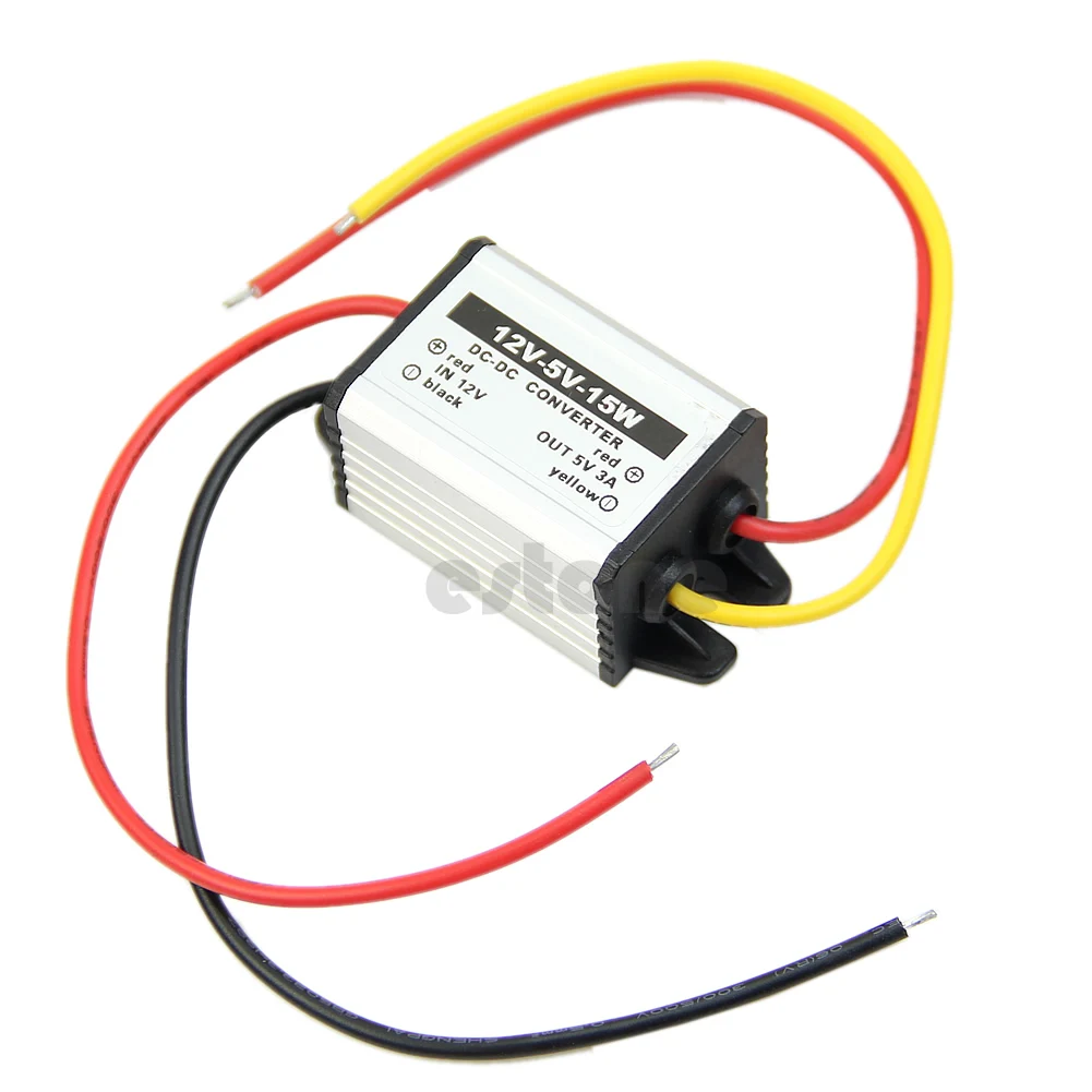 DC용 컨버터 12V  5V 3A 15W 공급 전원 모듈 방수