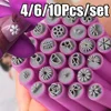 Professional Nail Art Stamp Chic, 4-10pc Pen Nail Stamping Plates 3D Daisy/Star/Butterfly/Heart Nails Template DIY Nail Tool Set 1