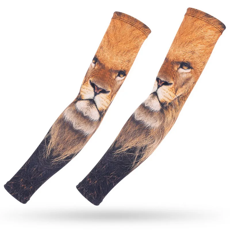 Unisex UV Protection Cooling Tattoo Design Cycling Arm Sleeves