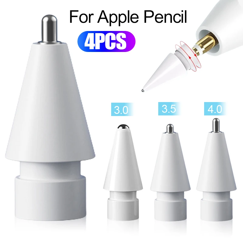 

Pencil Tips For Apple Pencil 1st 2nd Generation Nibs Replacement Tip Compatible For iPad Pro Apple Pencil 1/2 Stylus Spare Nib