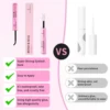 Eyelash Glue and Seal for Eyelash Clusters Strong Fixed  Eyelash Glue Lasting 48H 2 in 1(5ml Black Glue + 5ml Clear Seal) 5