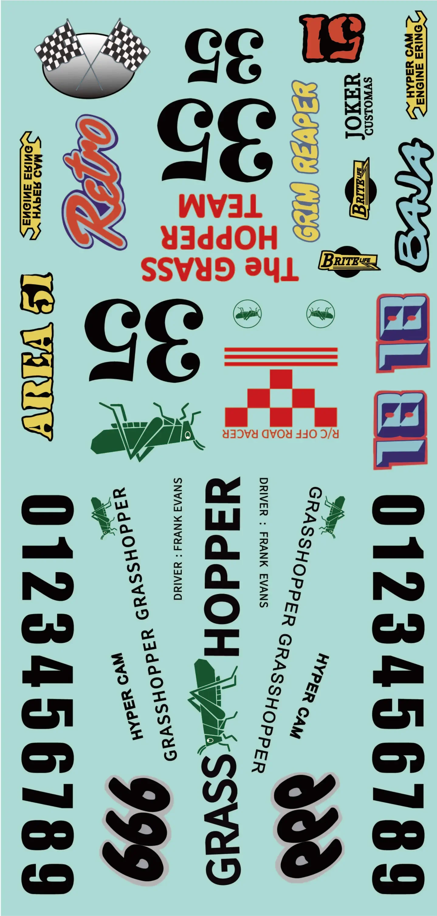 1/10スケール　オフロードレーサー　アルティマ　未使用　ステッカー付き ラジコンオフロードカー用の1:10スケールのrcステッカーのセット