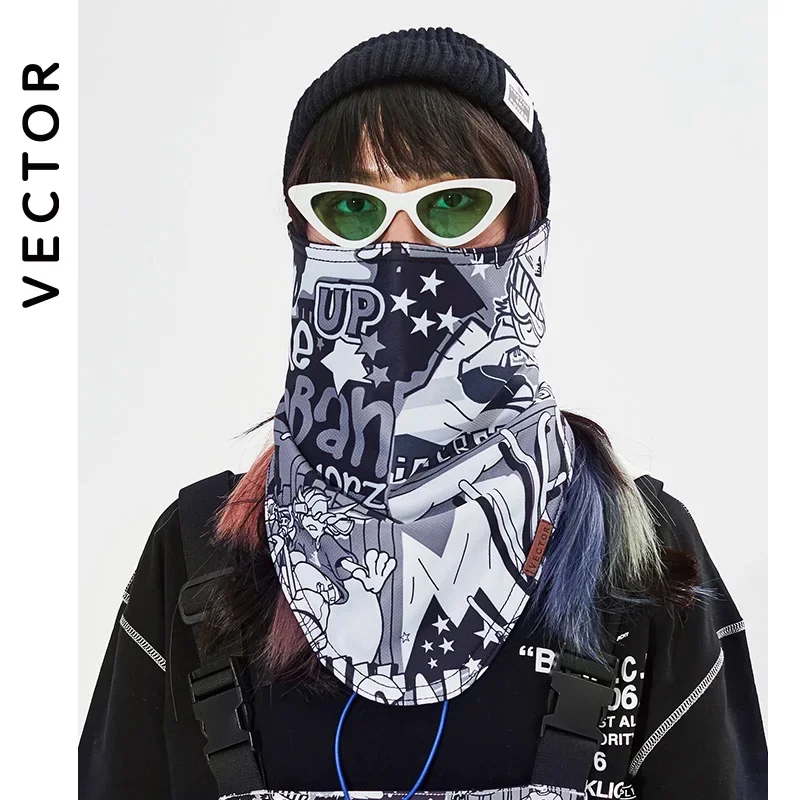 VECTOR Winter Unisex Warm Ski Cycling Mask Snowboard Outdoor Sport Full Face Cartoon Triangular Scarf Windproof Skiing