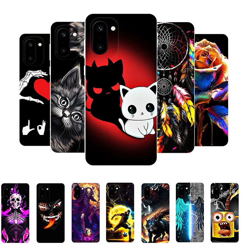 Cute Cat Soft TPU Protective Phone Case Cover - Silicone Bumper Design