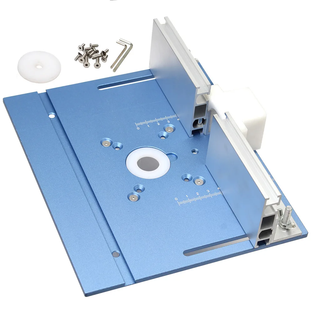 C8 Router Table Engraving Machine Inverted Plate Set Aluminum Alloy Trimming Milling Backrest and Push Ruler Woodworking Bench woodworking bench,woodworking workbench,router plate