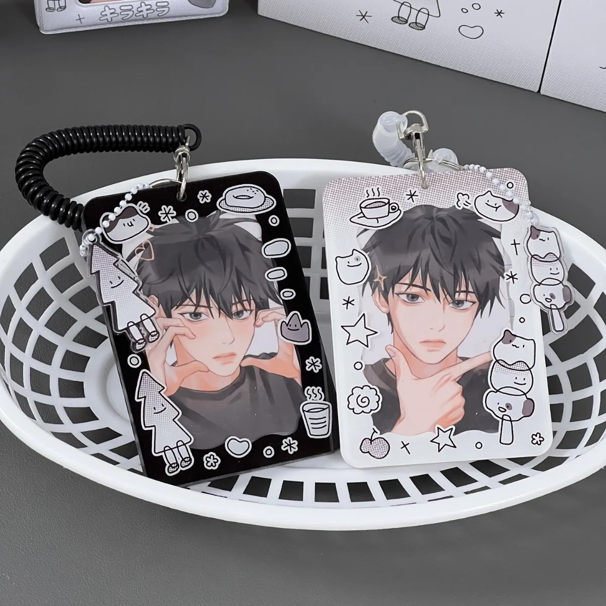 New Arrival Kawaii Black White Cute Animal Acrylic Card Sleeve 3 Inch Kpop Photocard Holder Credit Id Bank Card Photo Display 3