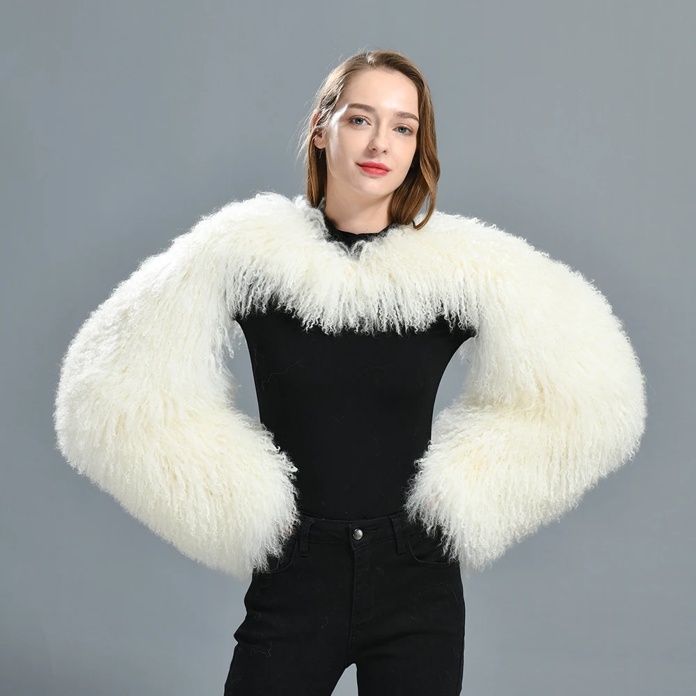 Mongolian Fur Coat For Sale LVCOMEFF Real Fur Coat With Raccoon