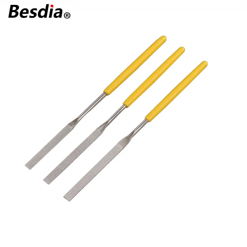 TAIWAN Besdia Diamond Files Thin Flat Files Ultrathin Carborundum Alloy Files 0.5mm 0.8mm 1.0mm