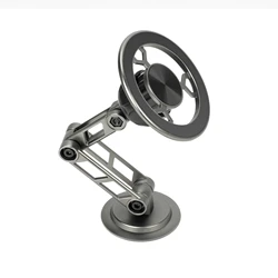 Magnetic 360° Rotating Car Phone Holder with Foldable Vent Mount (Black)
