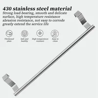 1pcs Towel Holder Stainless Steel Bathroom Towel Rack Wall Mounted  Storage Holder Punch-free Kitchen Cabinet Organizer 3