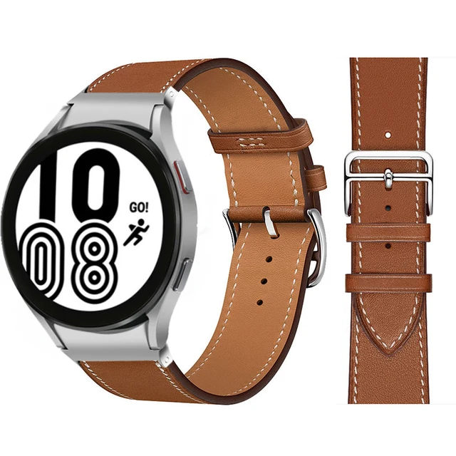 Pulseira de Couro para Samsung Galaxy Watch 4/5/5 Pro