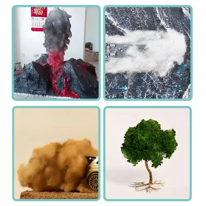 연기, 먼지 및 물 튀김 효과를 위한 랜스케이프 효과 코튼, 탱크 군용 모델 발사 폭발 효과를 위한 구름 모양 코튼 20g