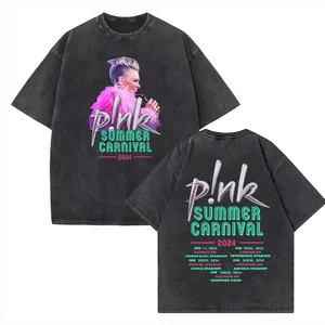 Pink Singer Summer Carnival 2024 T Shirt Vintage Magic and Muscles T Shirts 100% Cotton