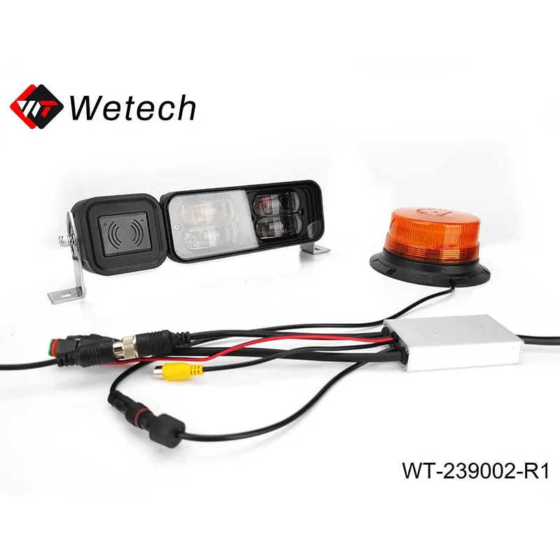 지게차 AI 장애물 감지 안전등 사각지대 안전 후방 경보 LED 경고 창고 충돌 방지 시스템 안전 솔루션