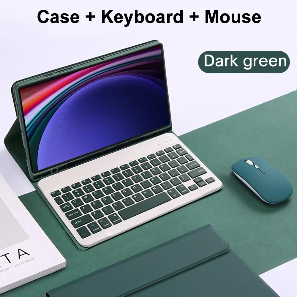 Wireless Bluetooth Keyboard with Leather Case Cover for 8.7-Inch Tablets (2023)