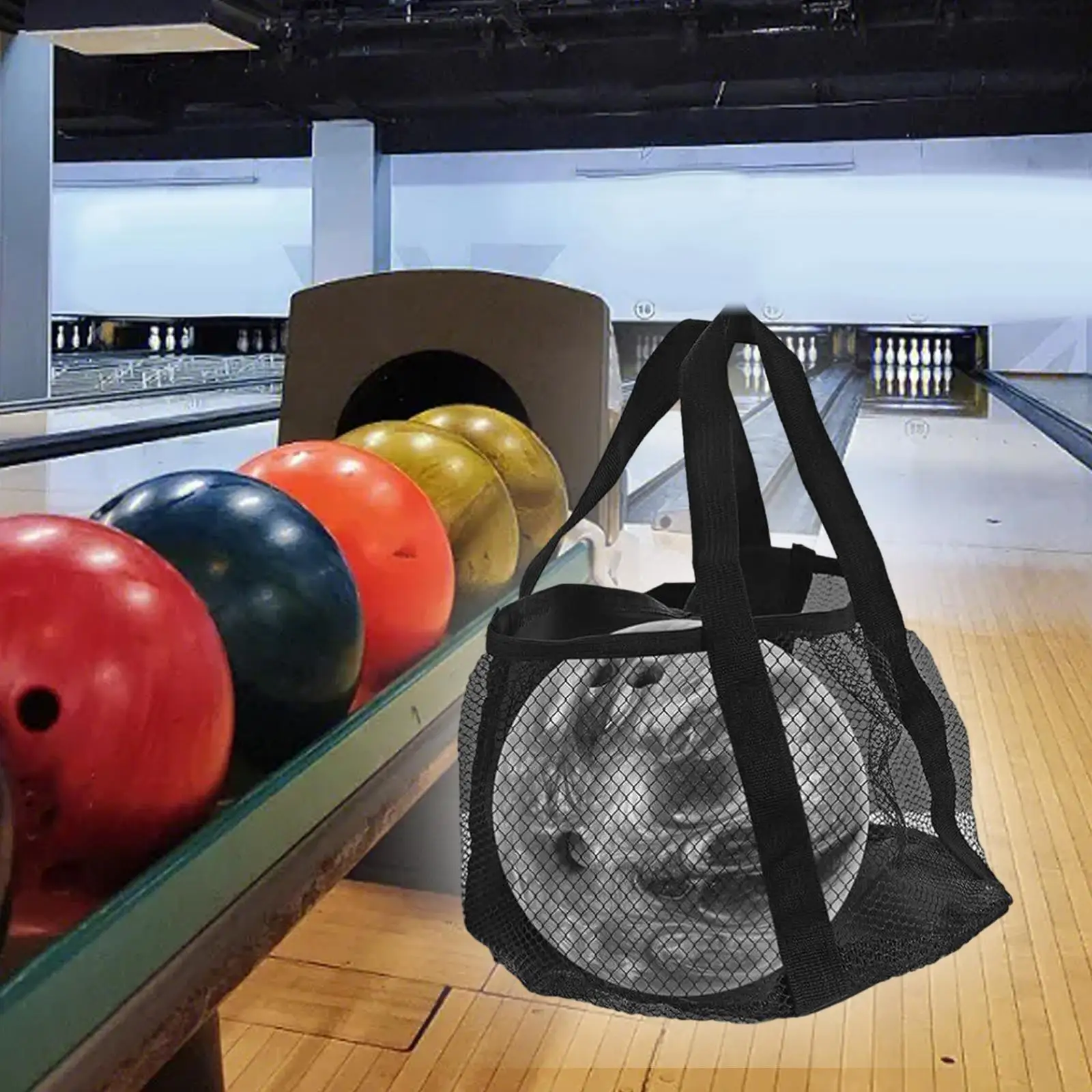 Bowling Bag for Single Ball, Portable Bowling Tote Container Case, Bowling Ball Holder Handbag for Women Men Bowling Supplies